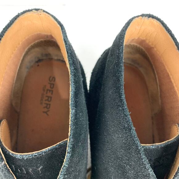 Sperry Womens Stella Prow Wedge Ankle Booties Black Suede Lace Up Chukka Size 10 - Picture 5 of 11